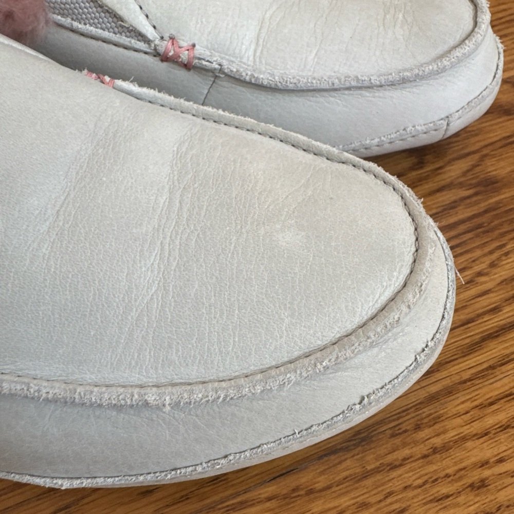 OluKai Women's Slippers in Cream and Pink - Picture 6 of 11
